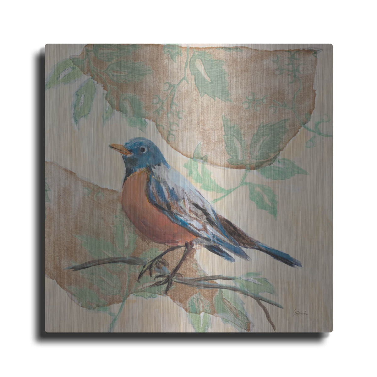 'Songbird Robin' by Sue Schlabach – Metal Wall Art
