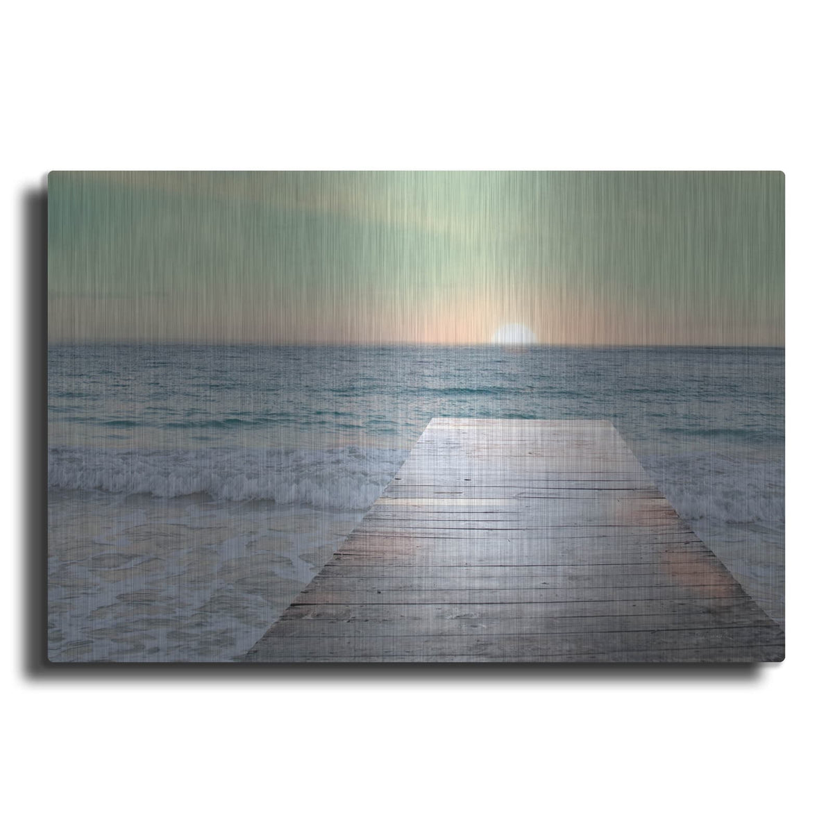 'Sunrise Dock' by Sue Schlabach – Metal Wall Art