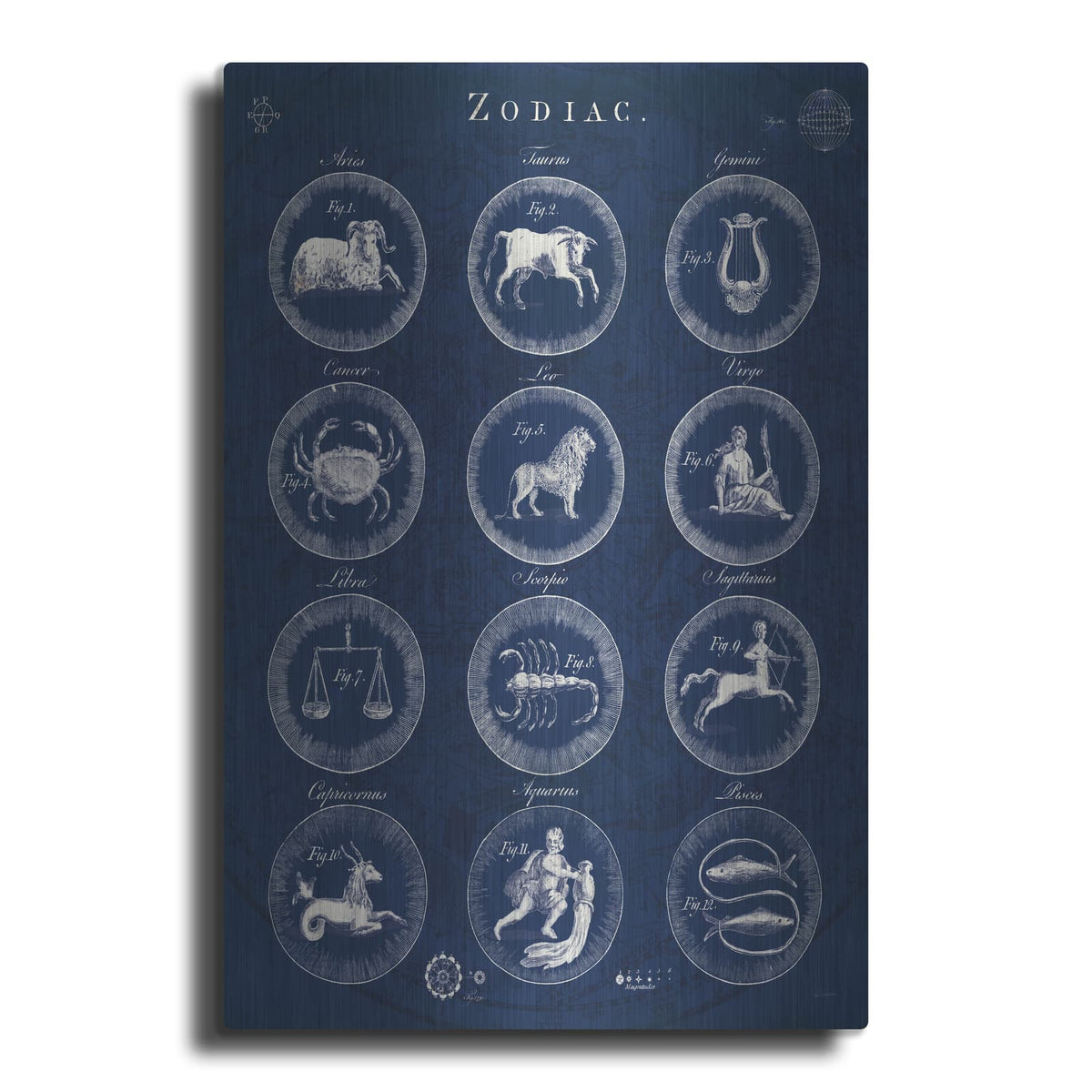 'Zodiac Blueprint V2' by Sue Schlabach – Metal Wall Art