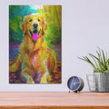 'Dean Russo- Evolution Collection-laying Golden' by Dean Russo – Metal Wall Art, 12x16 room view