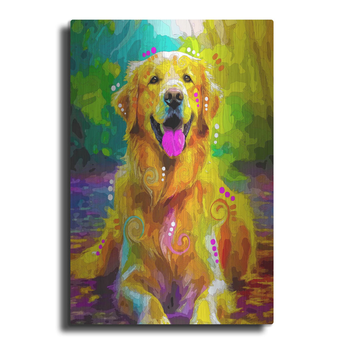 'Dean Russo- Evolution Collection-laying Golden' by Dean Russo – Metal Wall Art