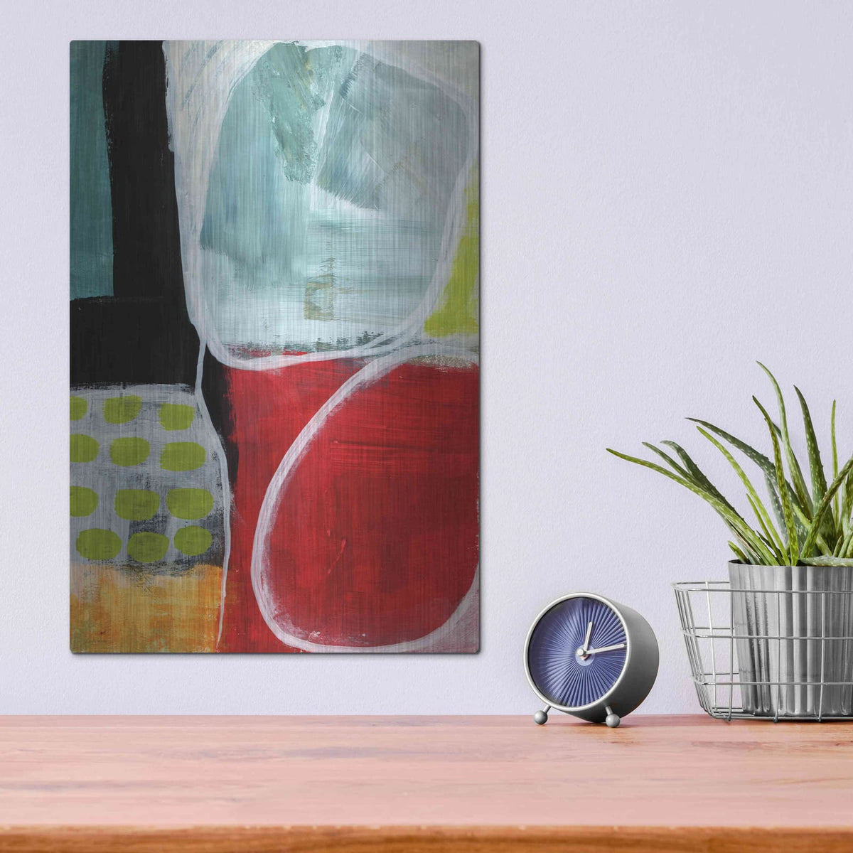 'Intersection 37' by Linda Woods – Metal Wall Art, 12x16 room view