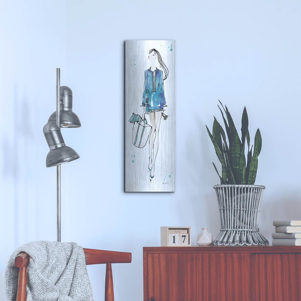 'Beach Divas 4' by Anne Tavoletti – Metal Wall Art, 12x36 room view