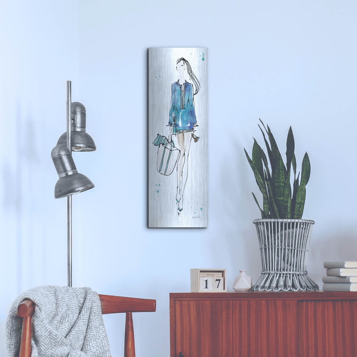 'Beach Divas 4' by Anne Tavoletti – Metal Wall Art, 12x36 room view