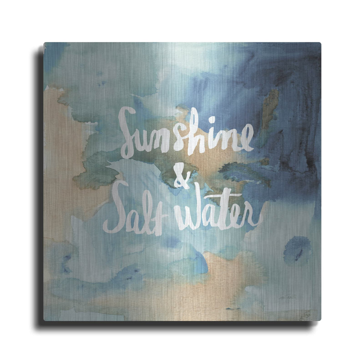 'Coastal Breeze Quotes 1' by Anne Tavoletti – Metal Wall Art