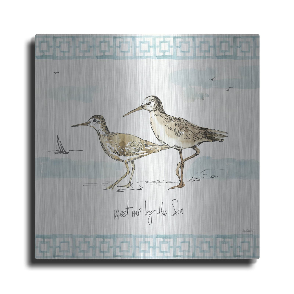 'Sandpiper Sea 4' by Anne Tavoletti – Metal Wall Art