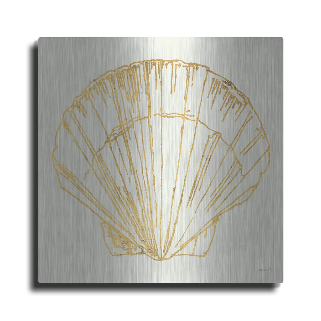 'Coastal Breeze Shell Sketches 5' by Anne Tavoletti – Metal Wall Art