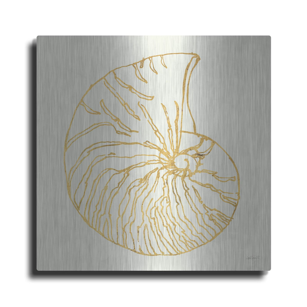 'Coastal Breeze Shell Sketches 7' by Anne Tavoletti – Metal Wall Art