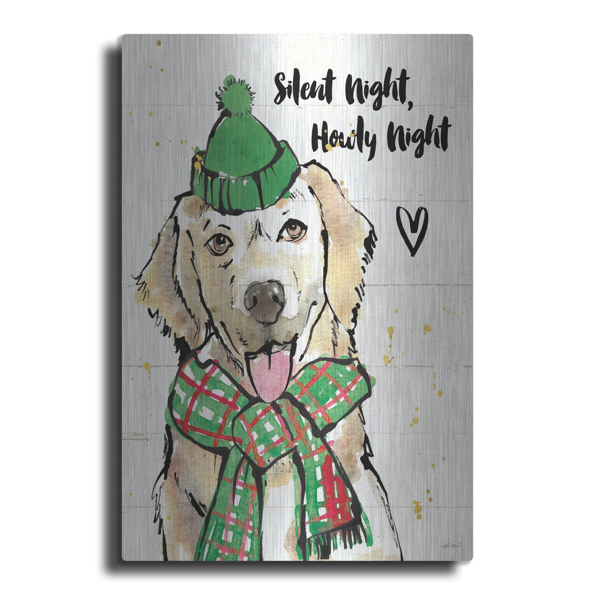 'Strike A Paws 5 Howly Night' by Anne Tavoletti – Metal Wall Art