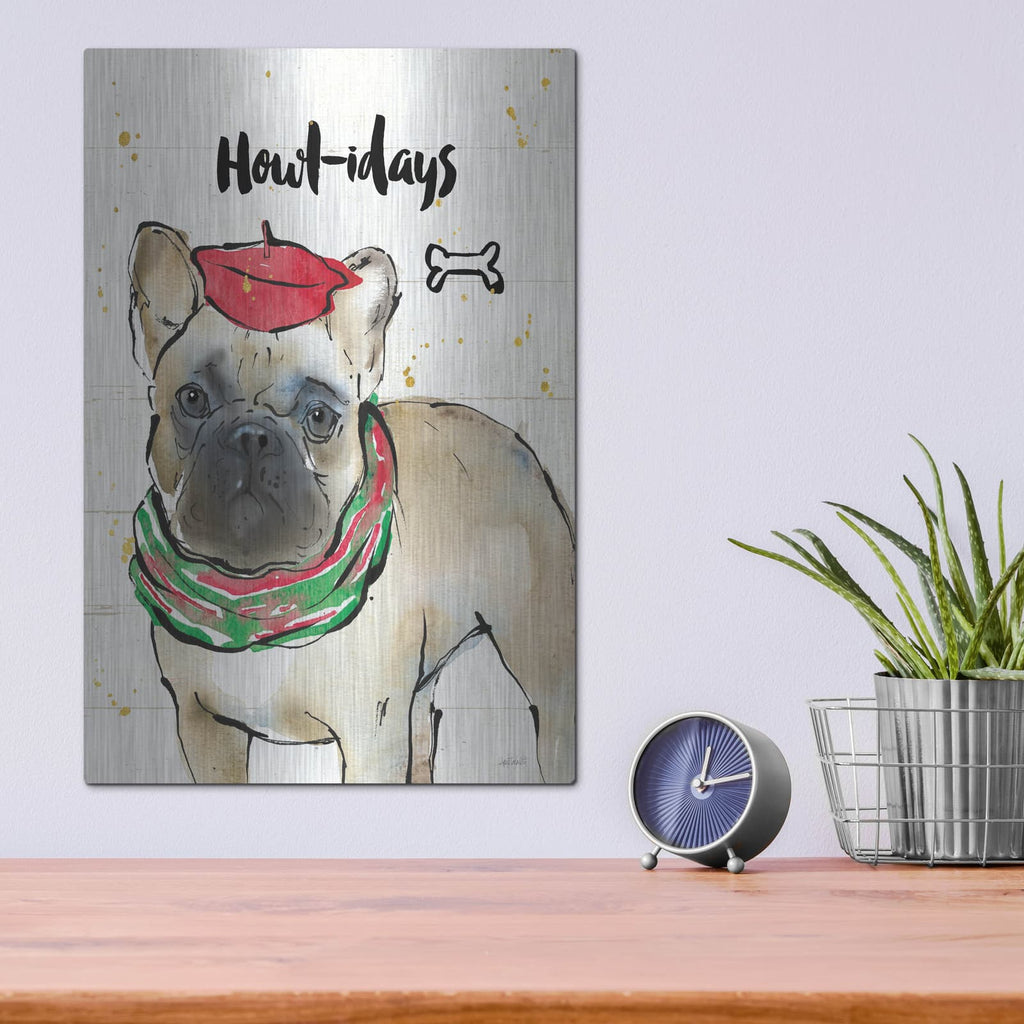 'Strike A Paws 6 Happy Howl-idays' by Anne Tavoletti – Metal Wall Art, 12x16 room view