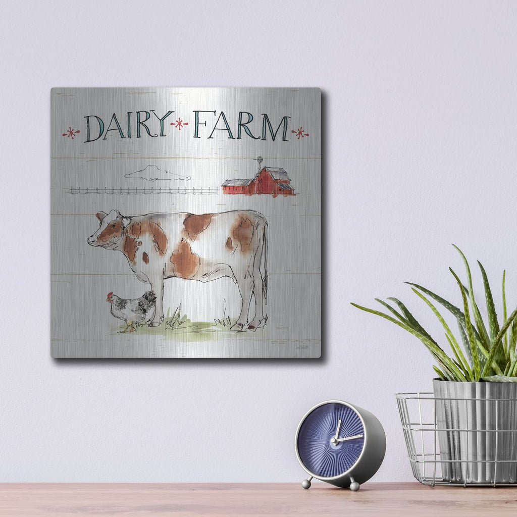'Down On The Farm 4' by Anne Tavoletti – Metal Wall Art, 12x12 room view
