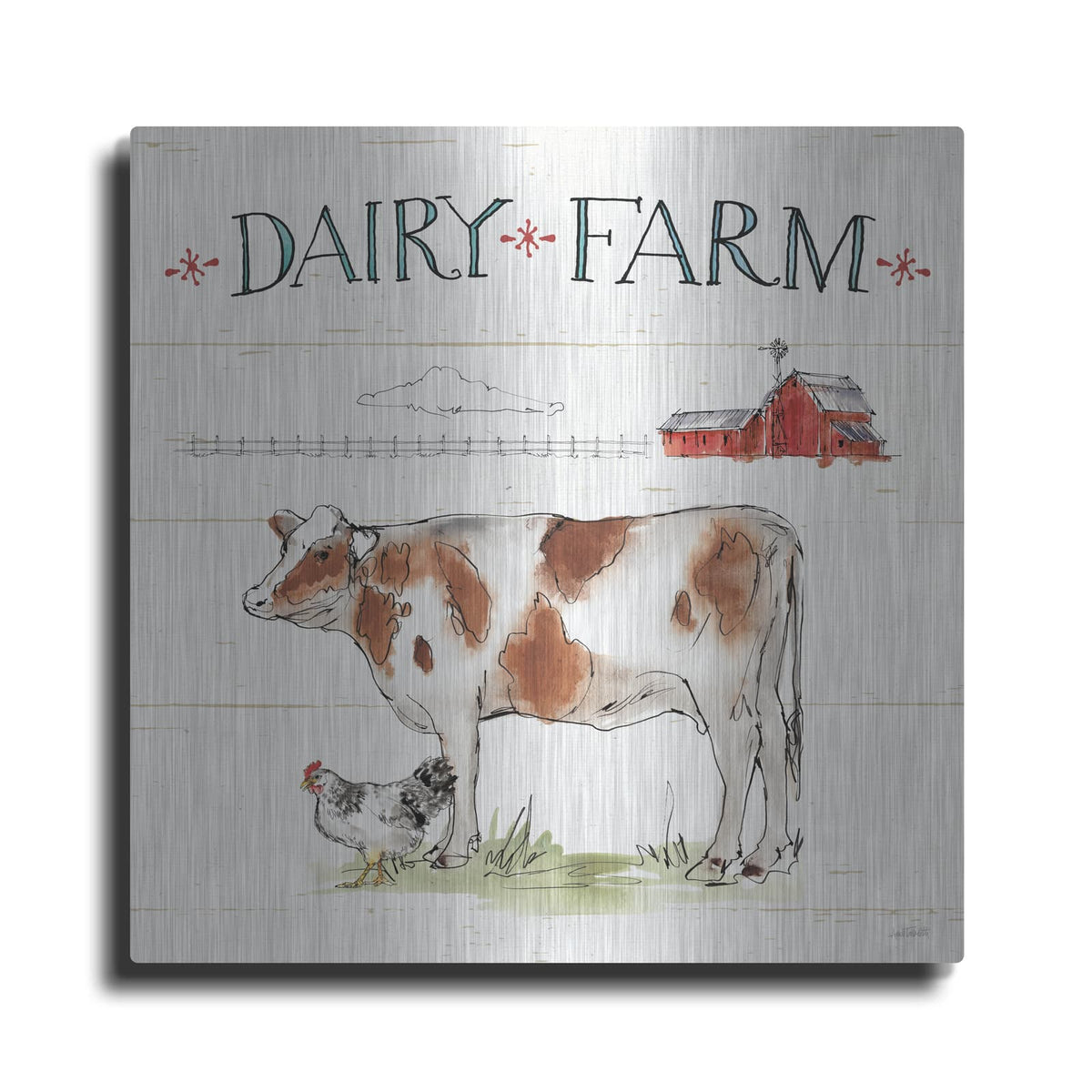 'Down On The Farm 4' by Anne Tavoletti – Metal Wall Art