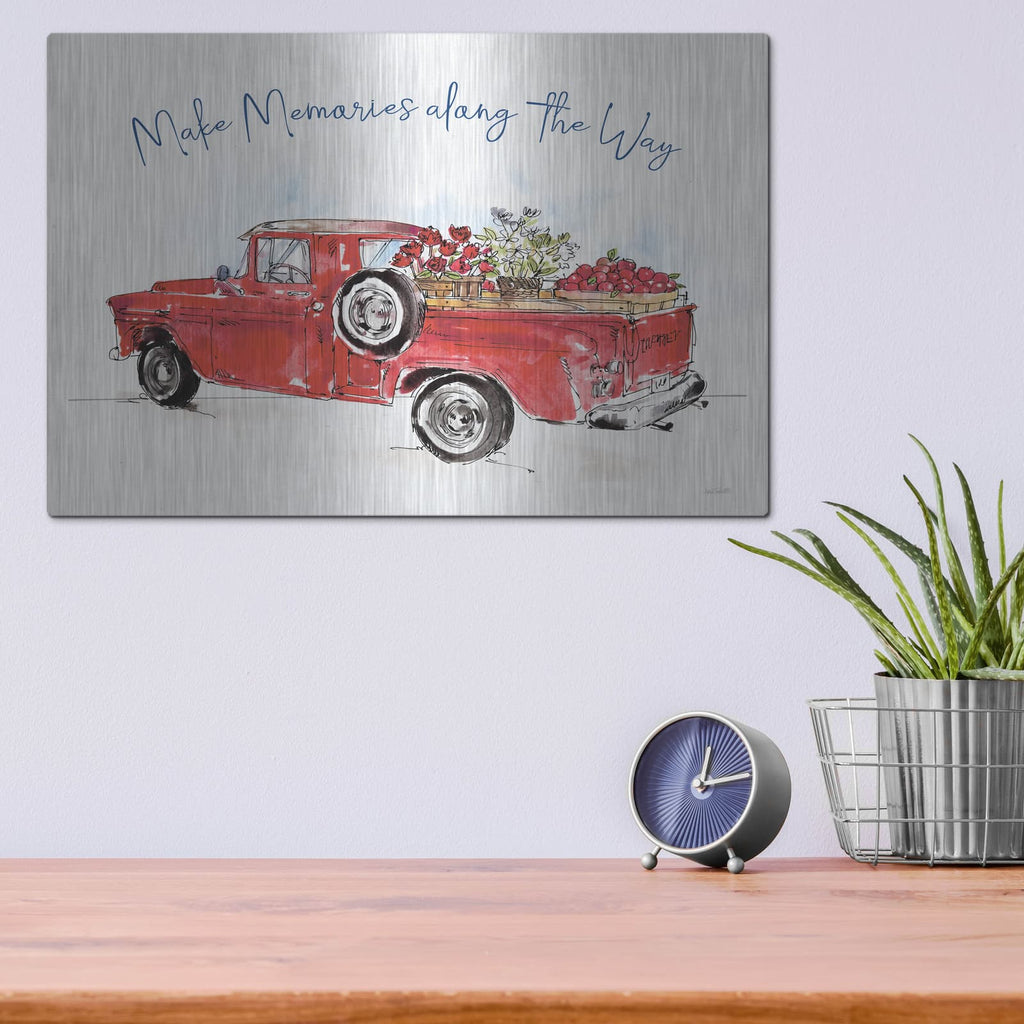 'Americana Mood 9 Blue' by Anne Tavoletti – Metal Wall Art, 16x12 room view