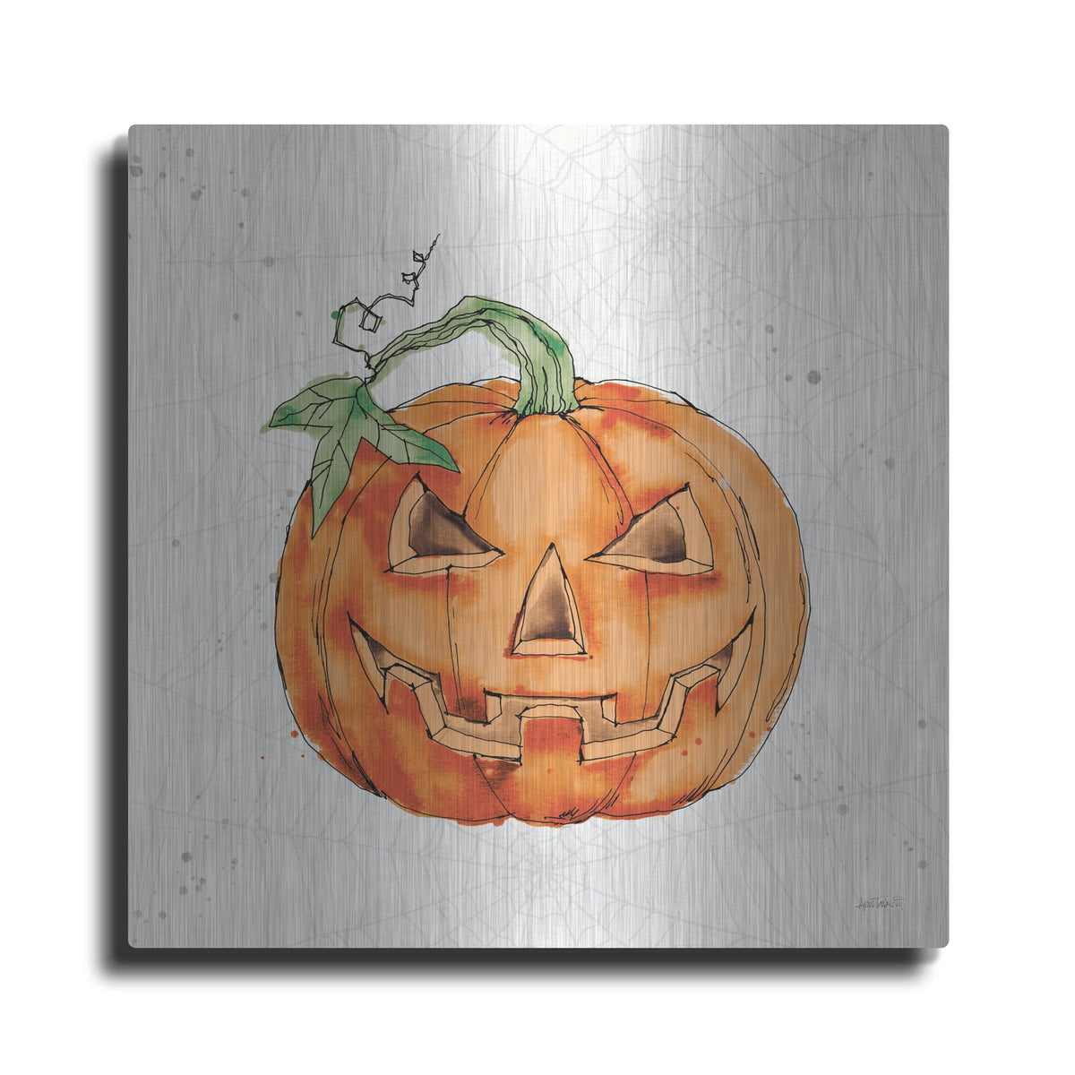 'Phantom Pumpkin' by Anne Tavoletti – Metal Wall Art