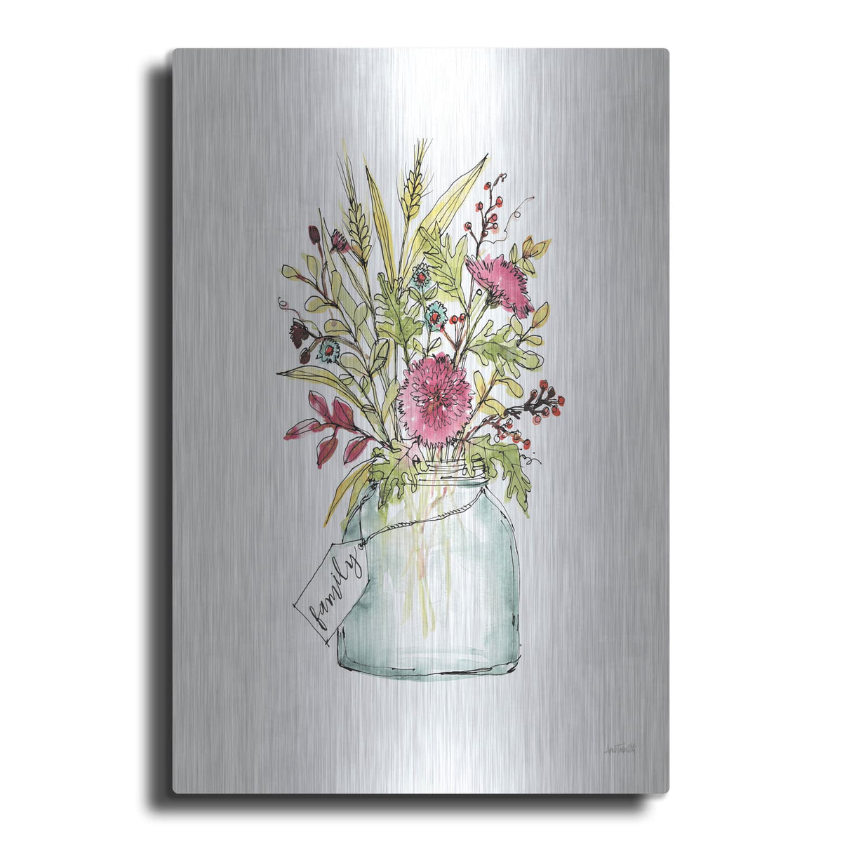 'Festive Foliage 3 Summer' by Anne Tavoletti – Metal Wall Art
