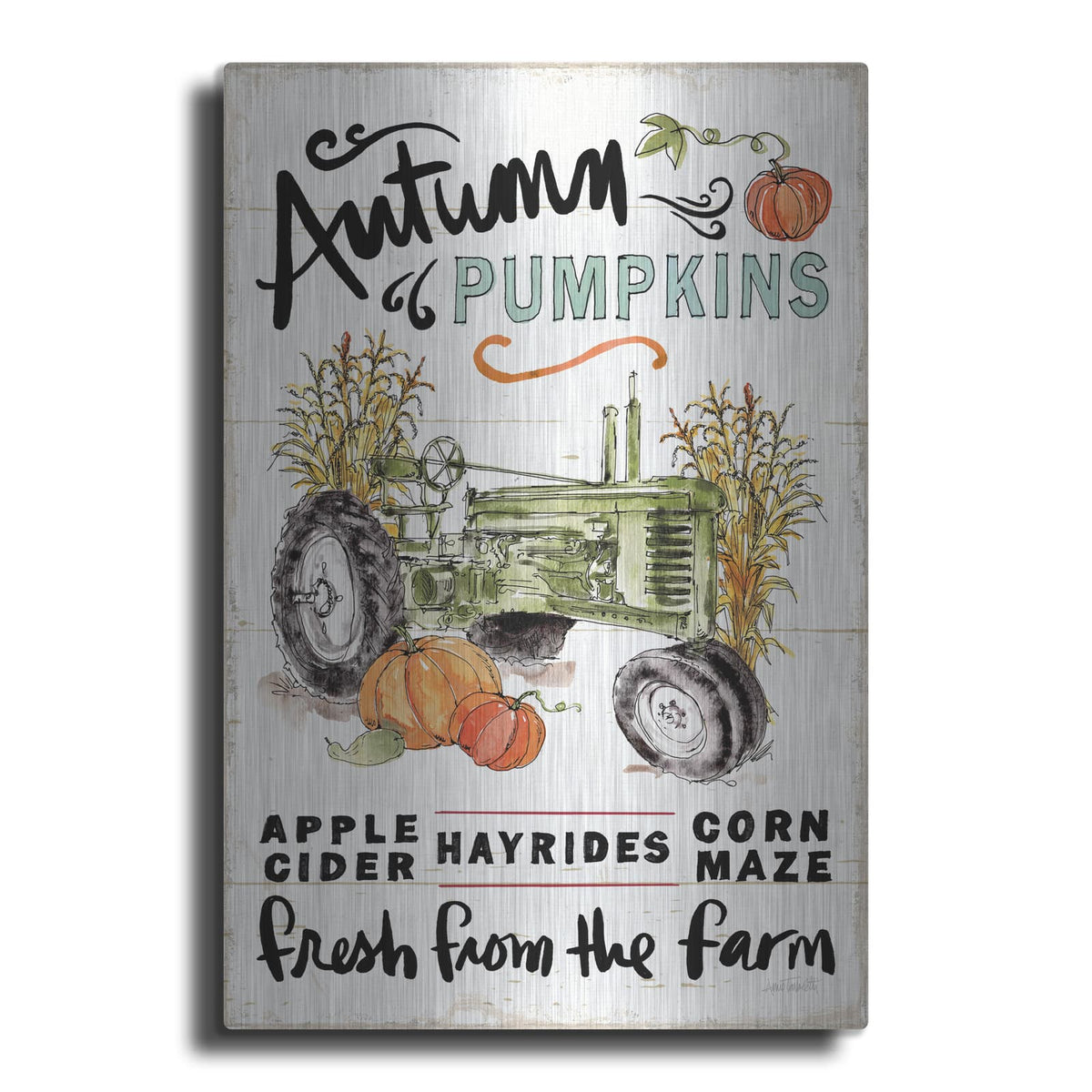 'Harvest Times 10 Flag' by Anne Tavoletti – Metal Wall Art