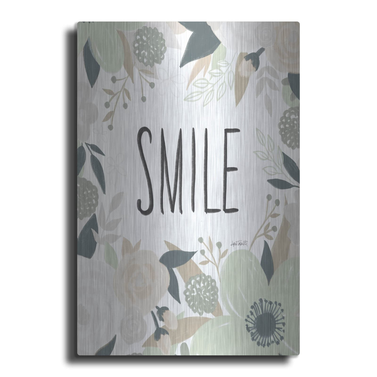 'Happy Thoughts 3 Neutral' by Anne Tavoletti – Metal Wall Art