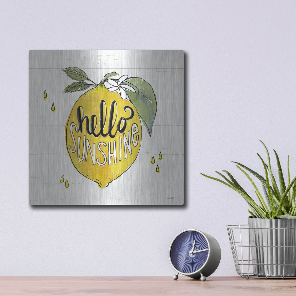 'Lemonade Stand 7' by Anne Tavoletti – Metal Wall Art, 12x12 room view