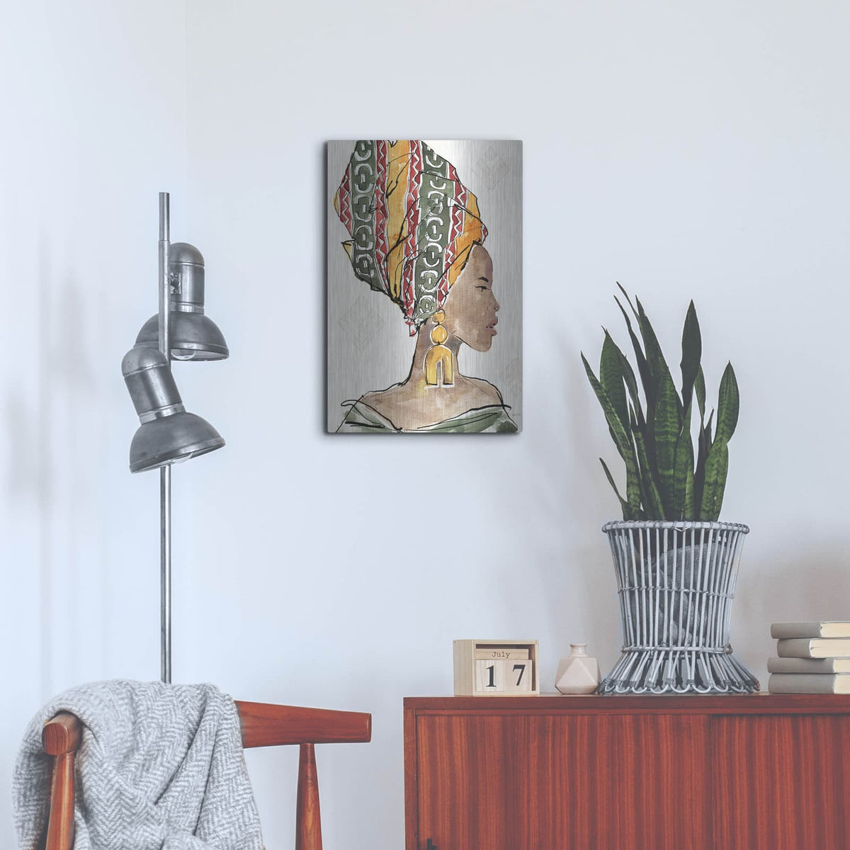 'African Flair 5' by Anne Tavoletti – Metal Wall Art, 16x24 room view