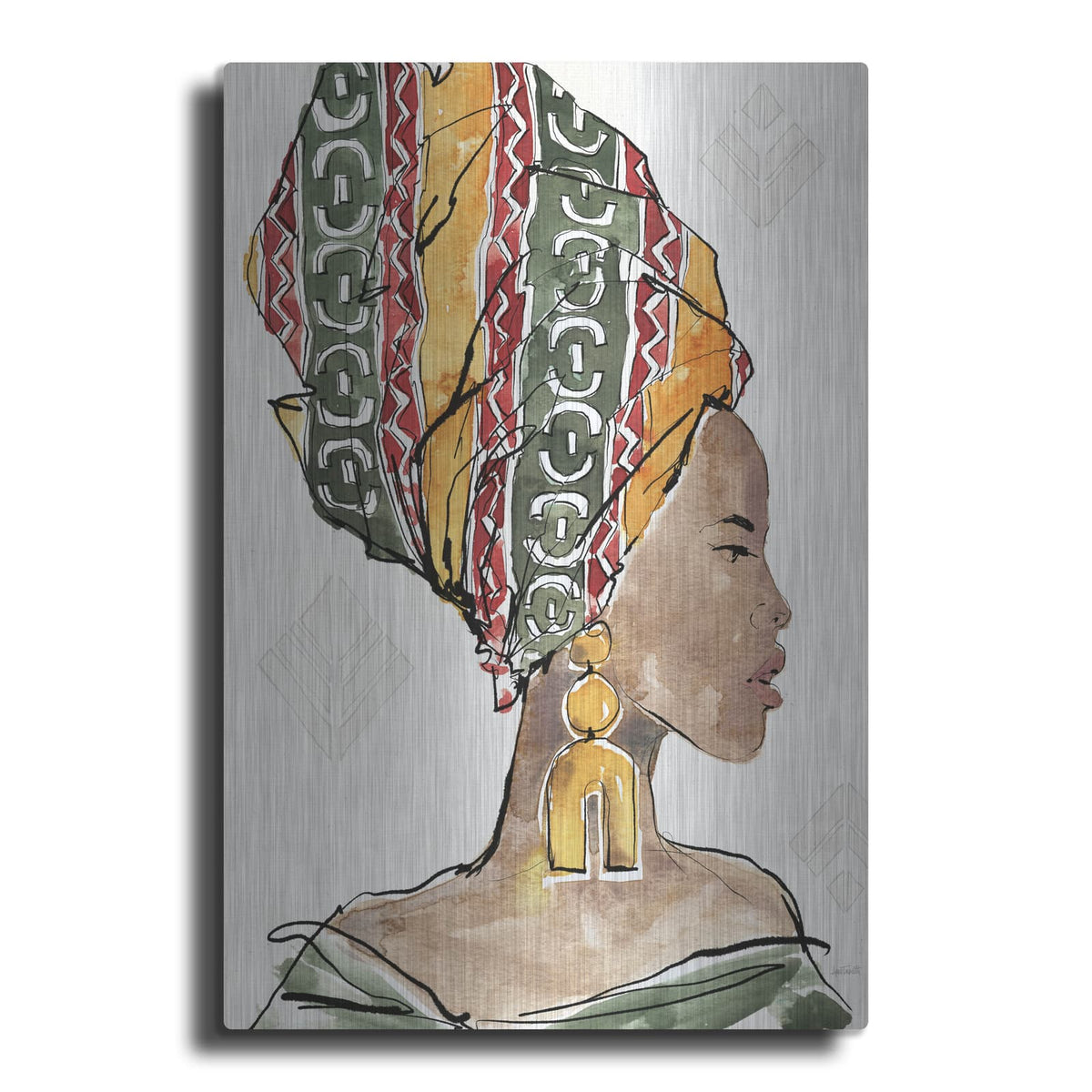 'African Flair 5' by Anne Tavoletti – Metal Wall Art