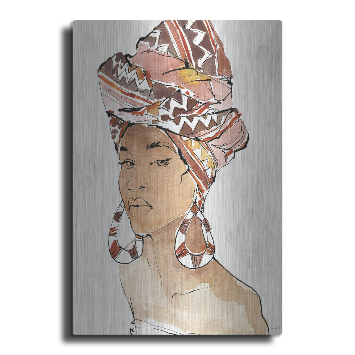 'African Flair 6' by Anne Tavoletti – Metal Wall Art