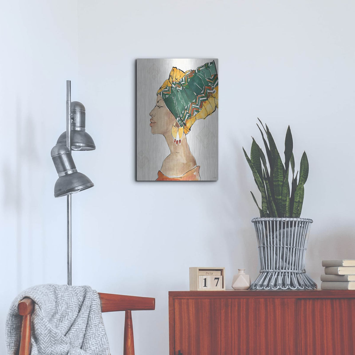 'African Flair 7' by Anne Tavoletti – Metal Wall Art, 16x24 room view