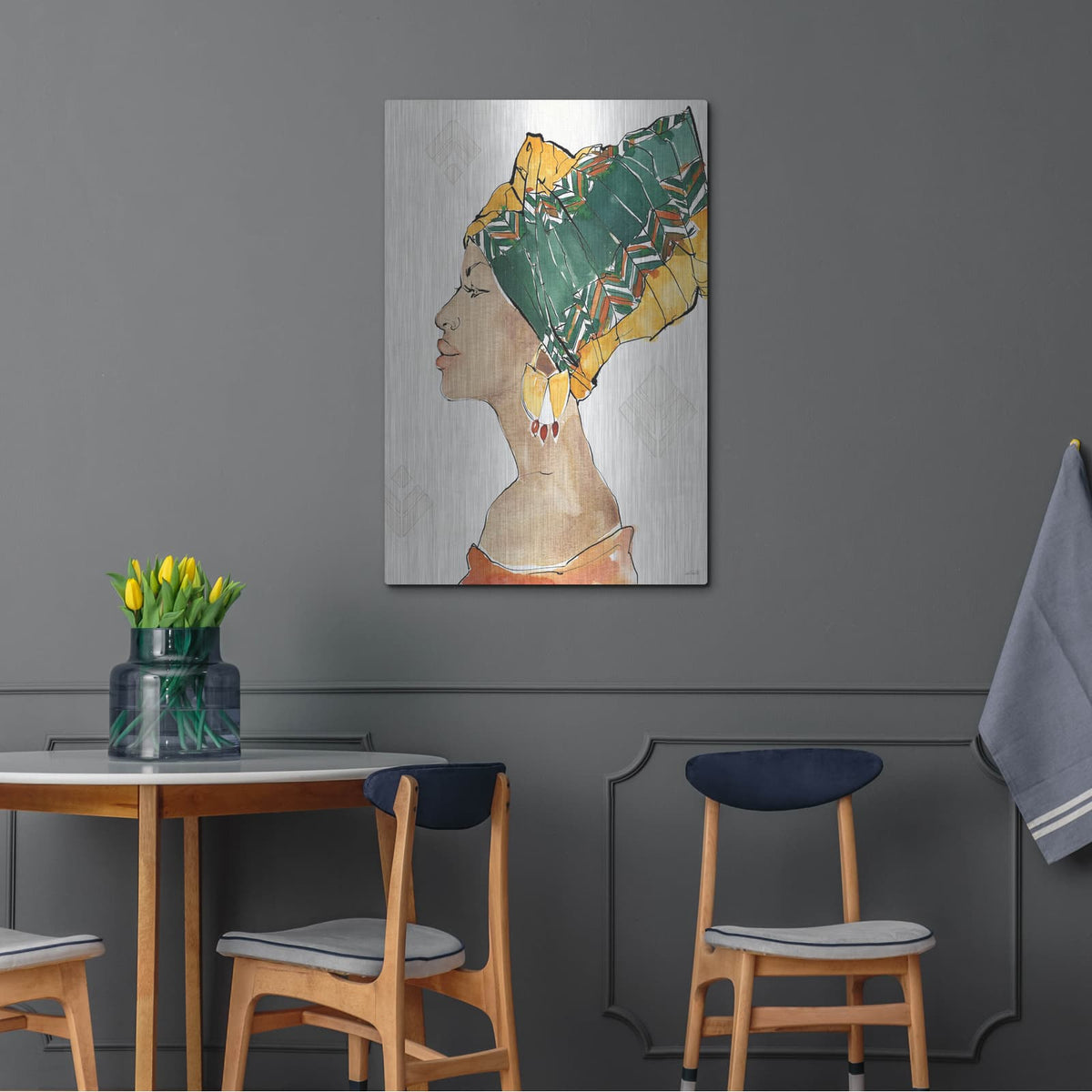 'African Flair 7' by Anne Tavoletti – Metal Wall Art, 24x36 room view