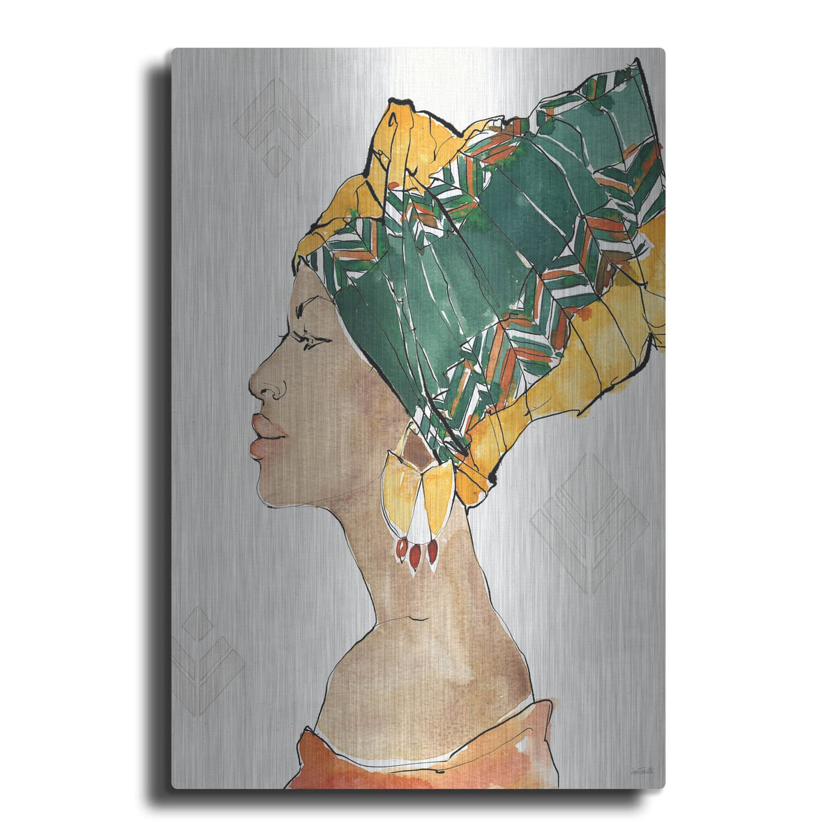 'African Flair 7' by Anne Tavoletti – Metal Wall Art