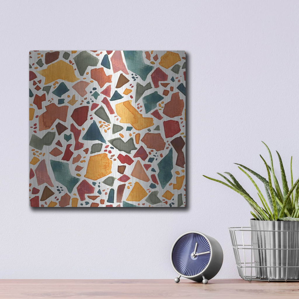'African Flair Pattern 6' by Anne Tavoletti – Metal Wall Art, 12x12 room view