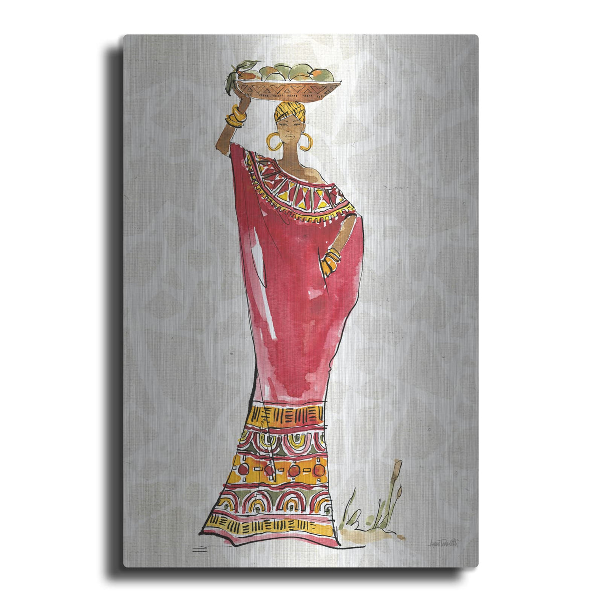 'African Flair 9 B' by Anne Tavoletti – Metal Wall Art