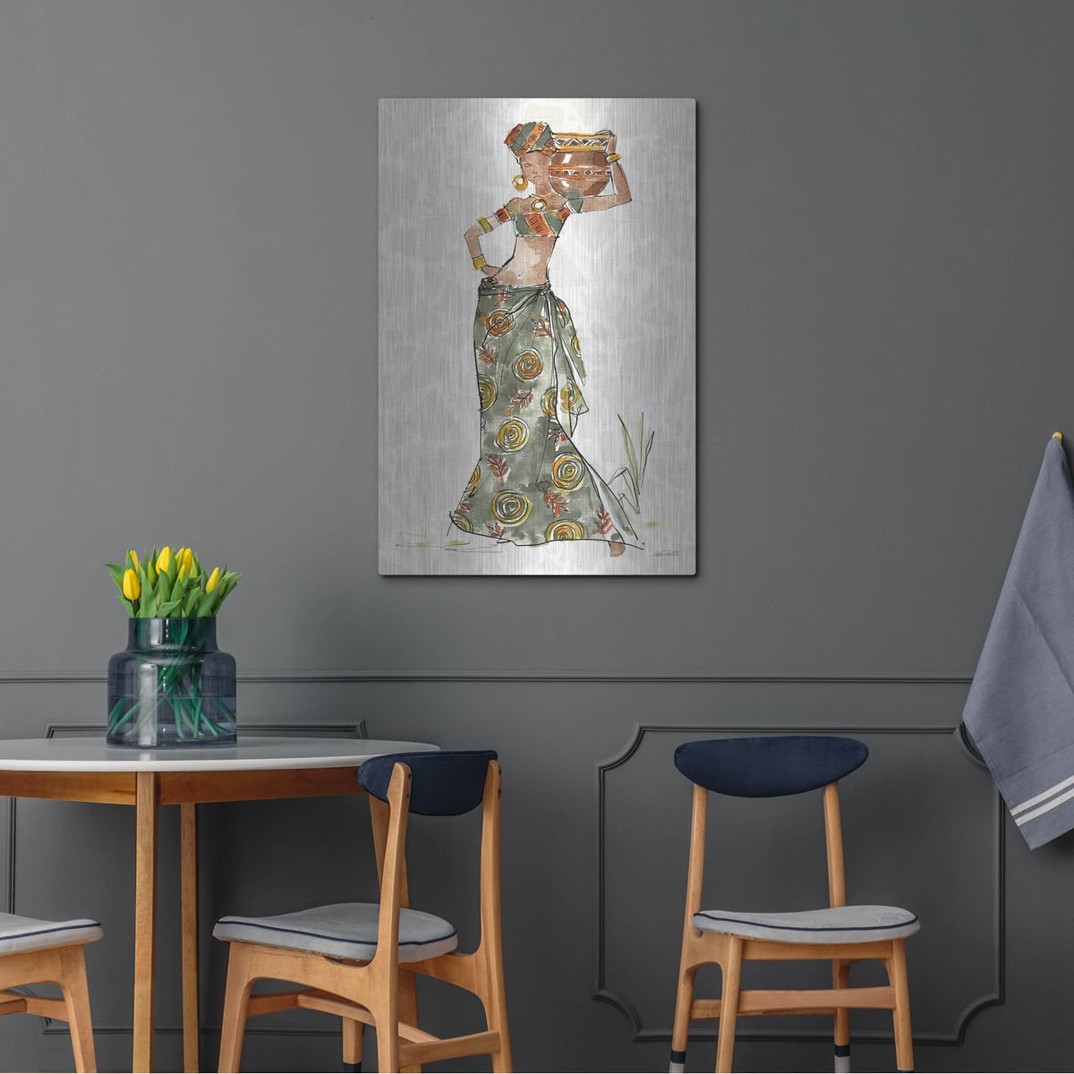 'African Flair 8 C' by Anne Tavoletti – Metal Wall Art, 24x36 room view