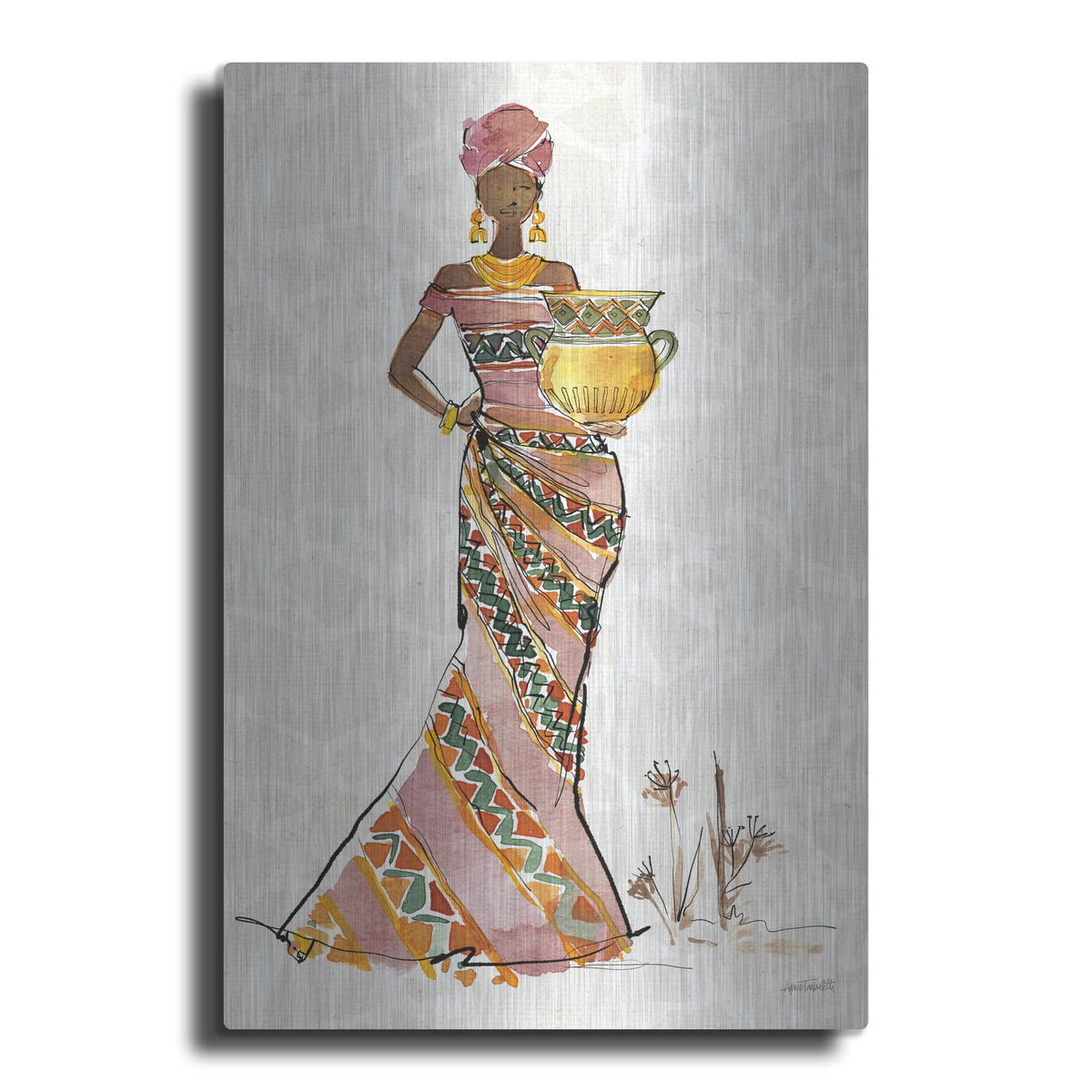 'African Flair 10 C' by Anne Tavoletti – Metal Wall Art