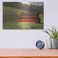 'Red Barn 1' by Anne Tavoletti – Metal Wall Art, 16x12 room view
