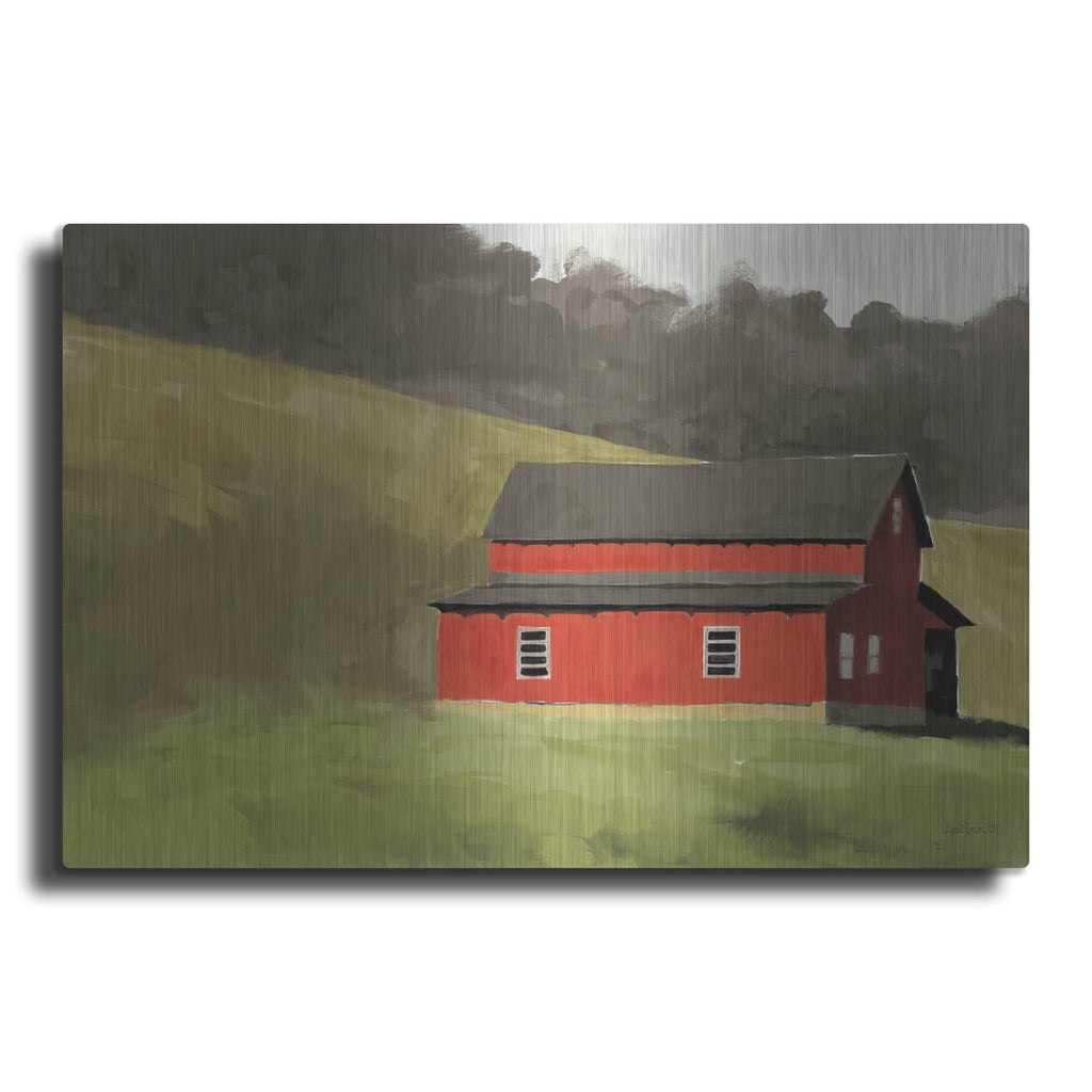 'Red Barn 1' by Anne Tavoletti – Metal Wall Art