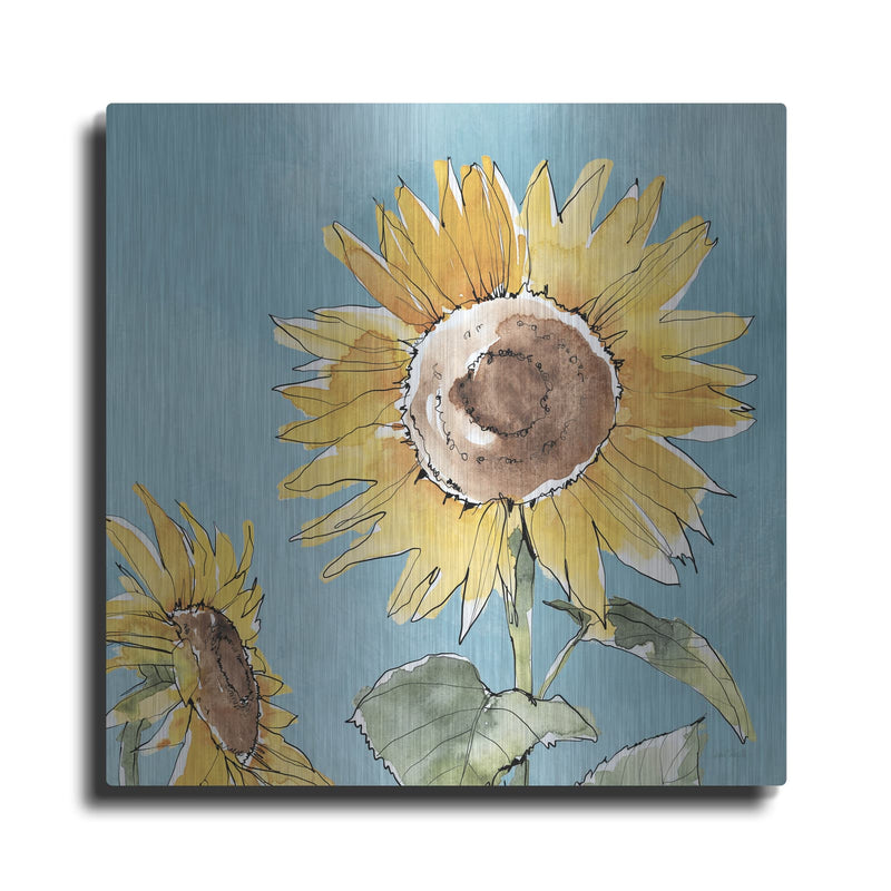 'Farmhouse Flea Market 10 Blue' by Anne Tavoletti – Metal Wall Art