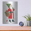 'Vintage St Nick 3 No Words On White Wood V2' by Anne Tavoletti – Metal Wall Art, 12x16 room view