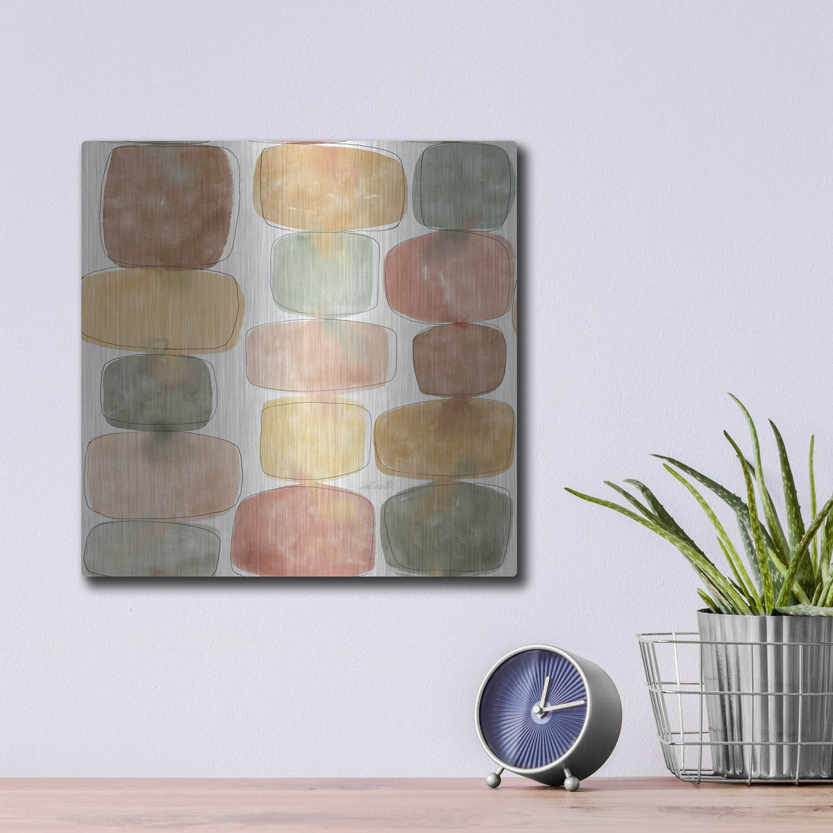 'Full Bloom Pattern Iva' by Anne Tavoletti – Metal Wall Art, 12x12 room view