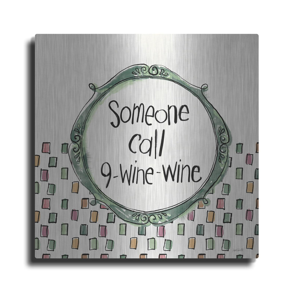 'Wine Sentiments 6' by Anne Tavoletti – Metal Wall Art