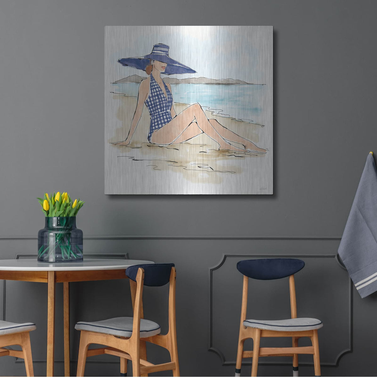 'Bathing Beauties 1' by Anne Tavoletti – Metal Wall Art, 36x36 room view