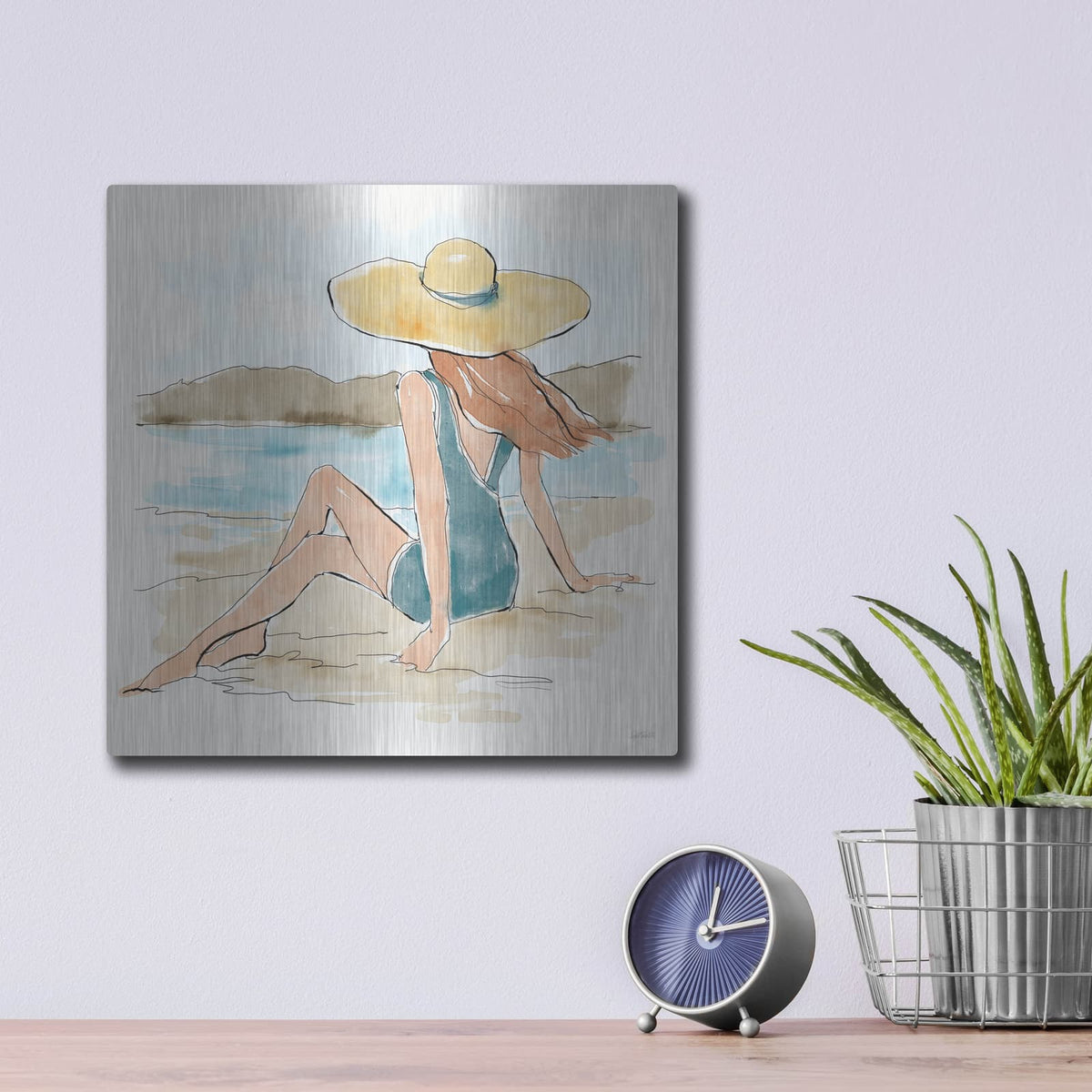 'Bathing Beauties 2' by Anne Tavoletti – Metal Wall Art, 12x12 room view