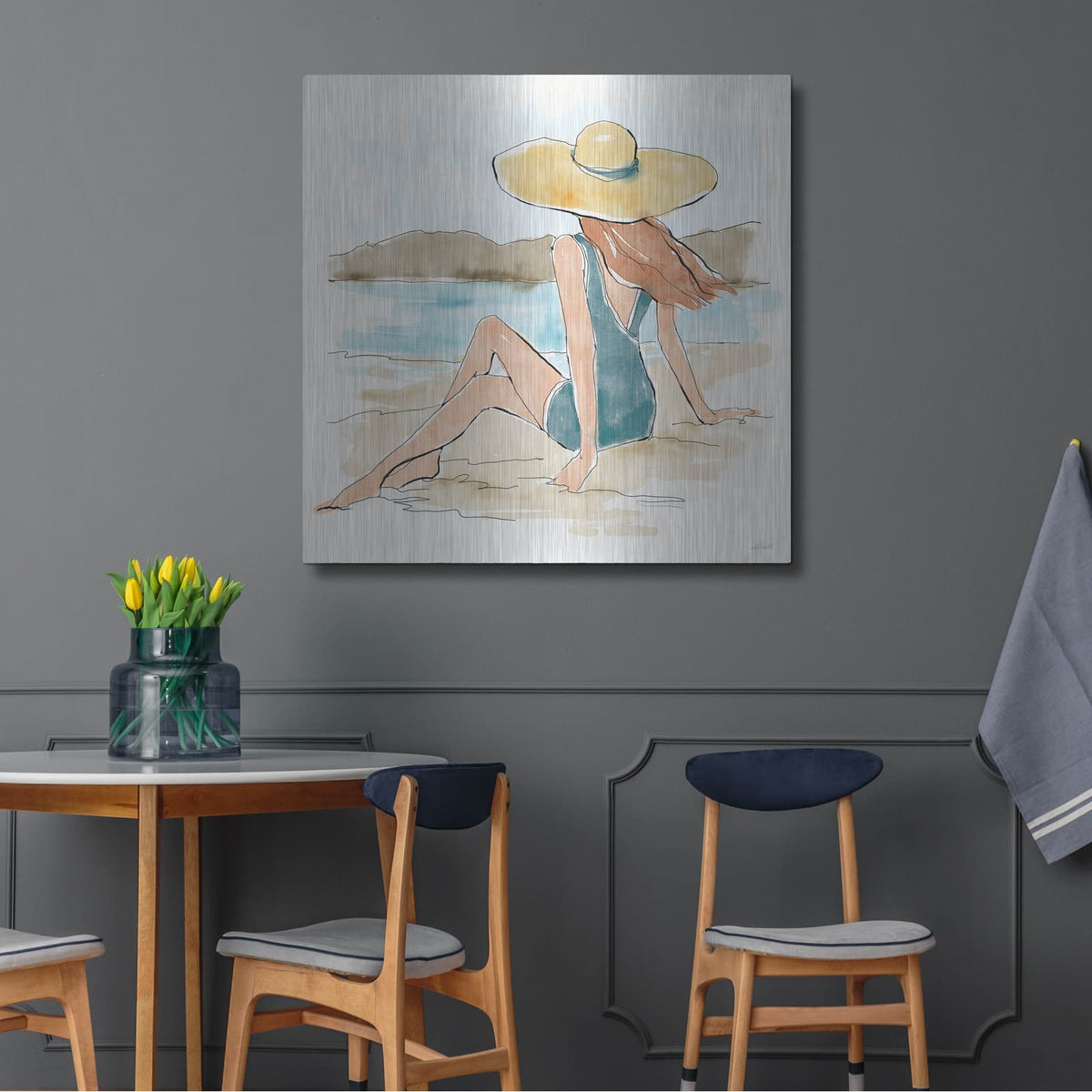 'Bathing Beauties 2' by Anne Tavoletti – Metal Wall Art, 36x36 room view