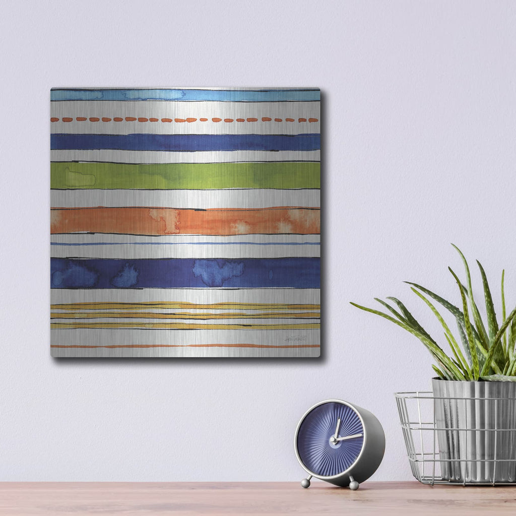 'Fall Sweet Fall Pattern 5' by Anne Tavoletti – Metal Wall Art, 12x12 room view