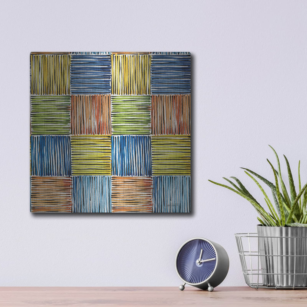 'Fall Sweet Fall Pattern 7' by Anne Tavoletti – Metal Wall Art, 12x12 room view