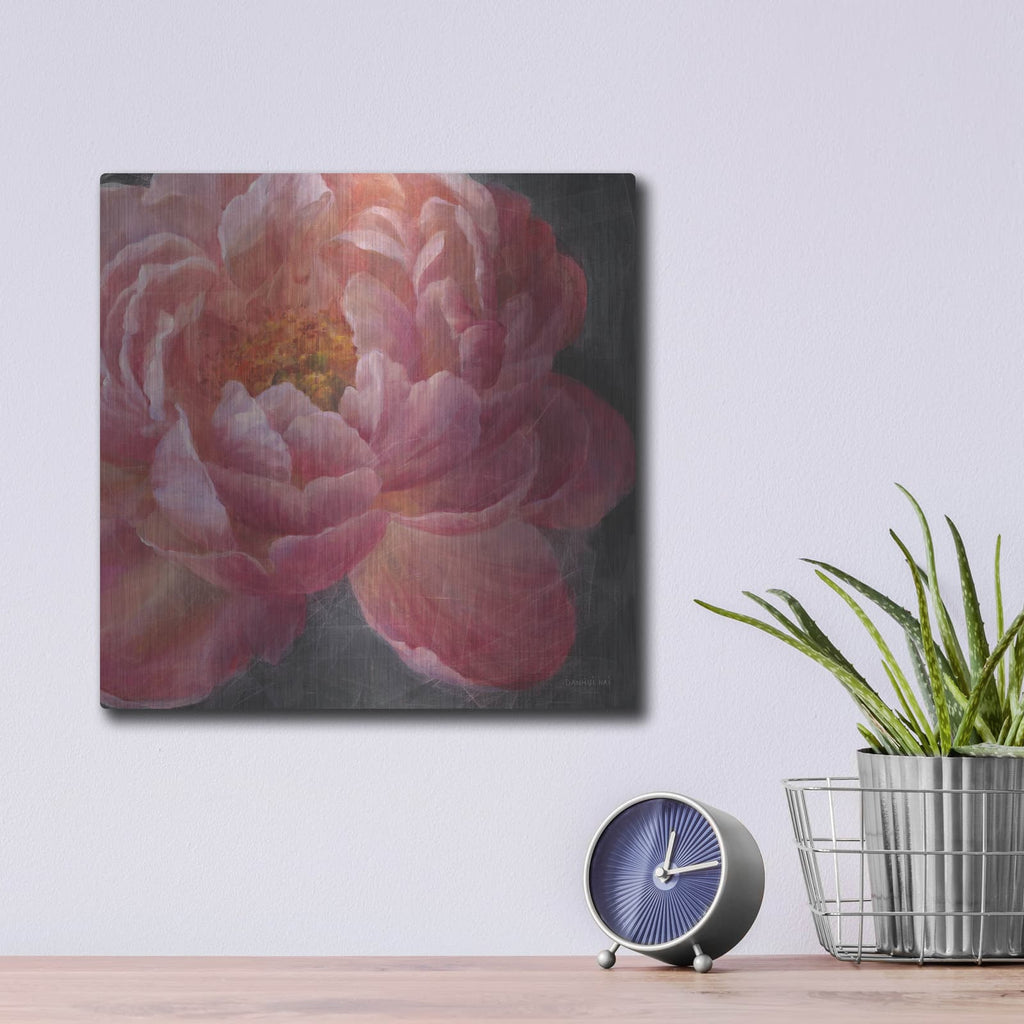 'Vivid Floral 1 C' by Danhui Nai – Metal Wall Art, 12x12 room view