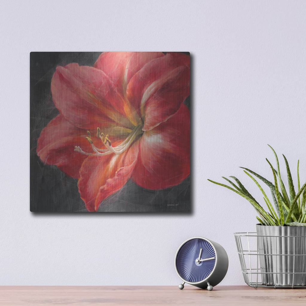 'Vivid Floral 3 C' by Danhui Nai – Metal Wall Art, 12x12 room view