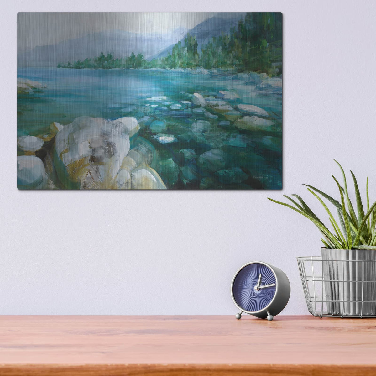 'Western Lake 4' by Danhui Nai – Metal Wall Art, 16x12 room view