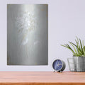 'White Floral Sketch 1' by Danhui Nai – Metal Wall Art, 12x16 room view