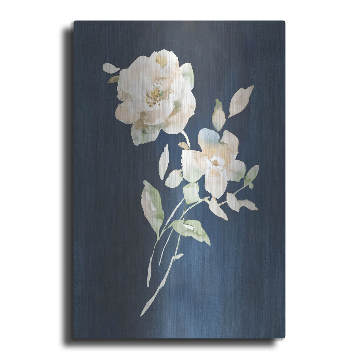 'White Florals Of Summer 4' by Danhui Nai – Metal Wall Art