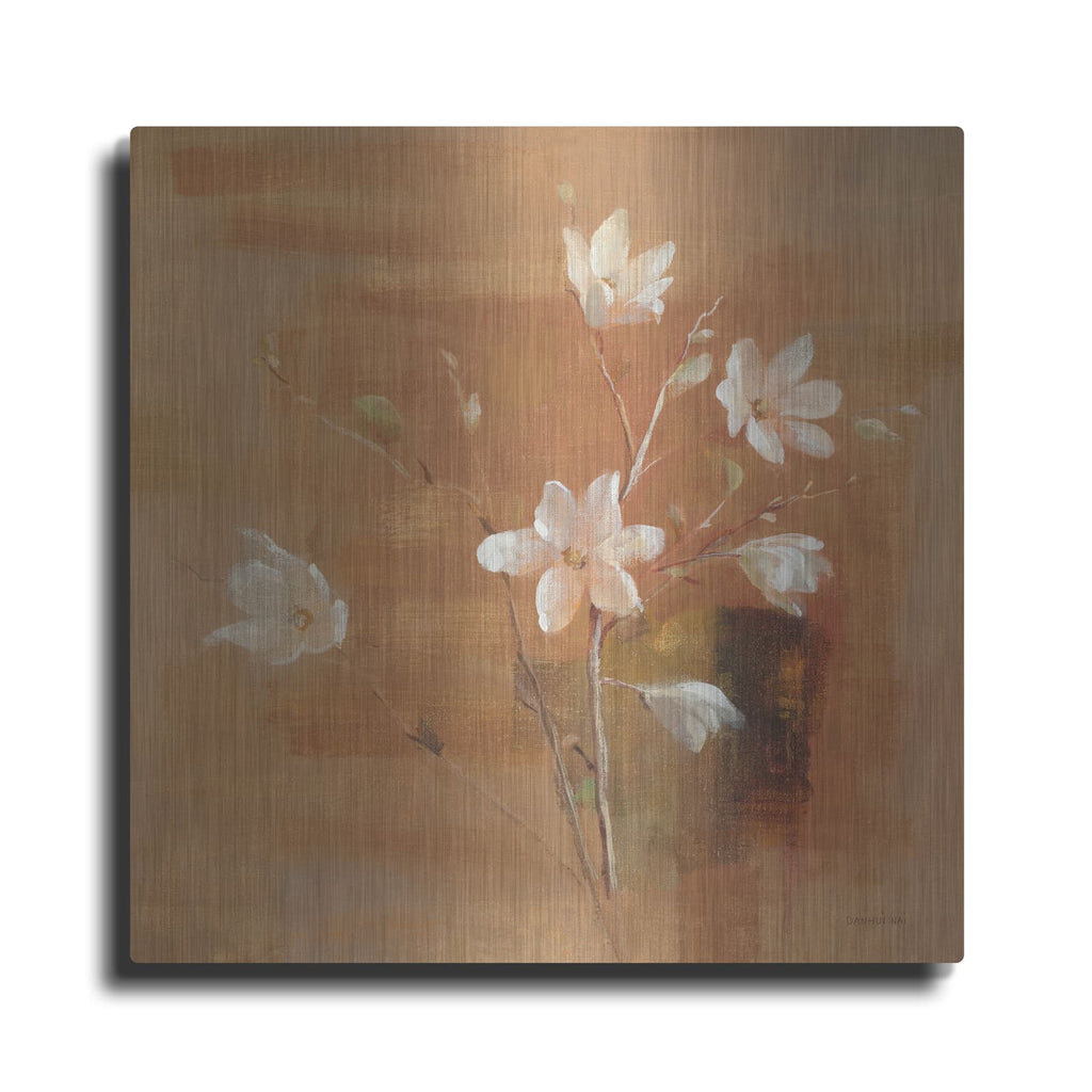 'White Magnolia' by Danhui Nai – Metal Wall Art