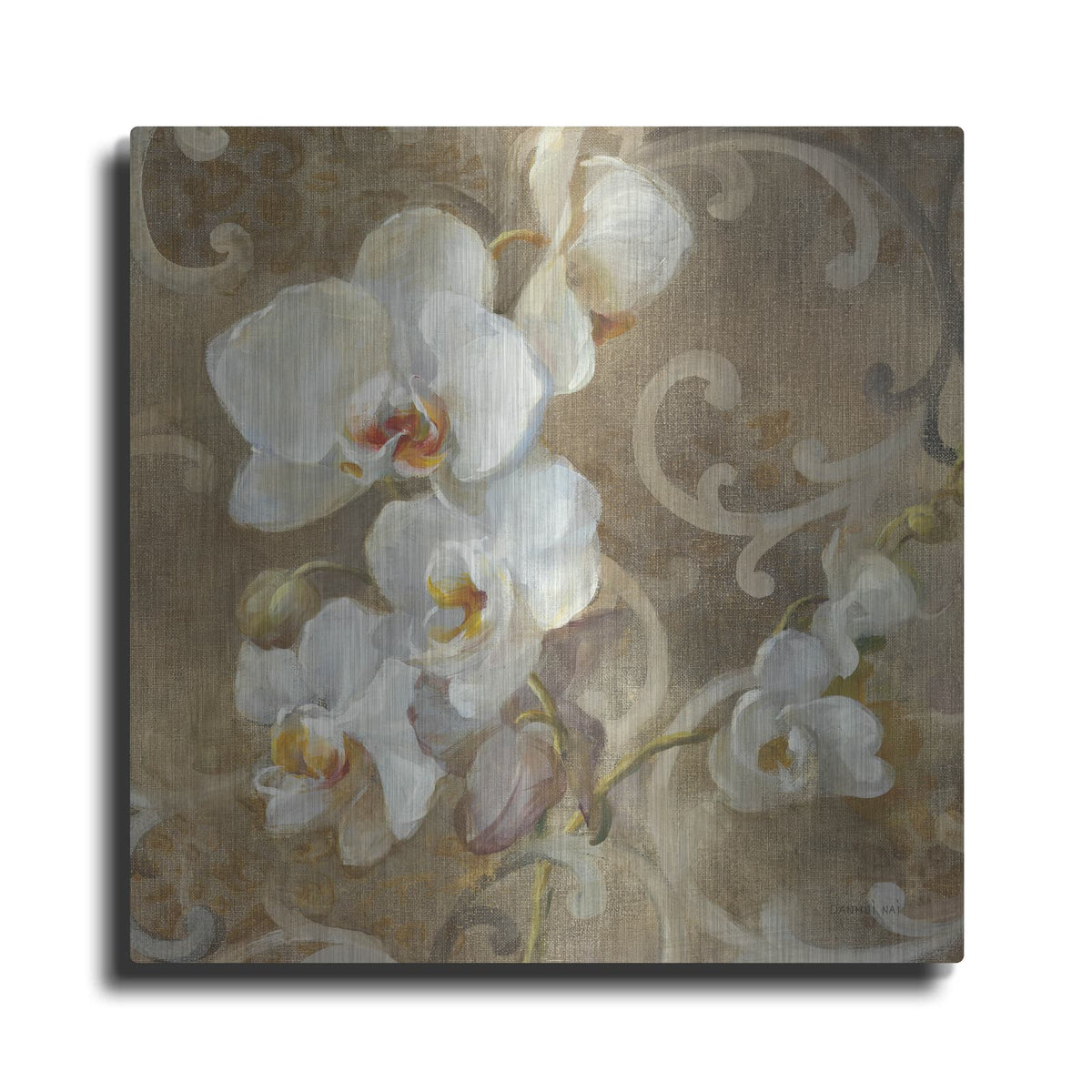 'White Orchid' by Danhui Nai – Metal Wall Art